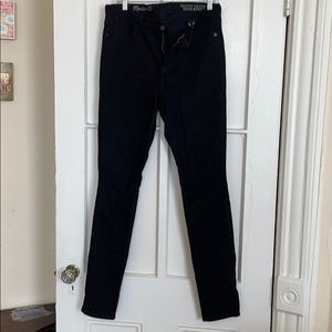 Madewell skinny high rise black jeans.